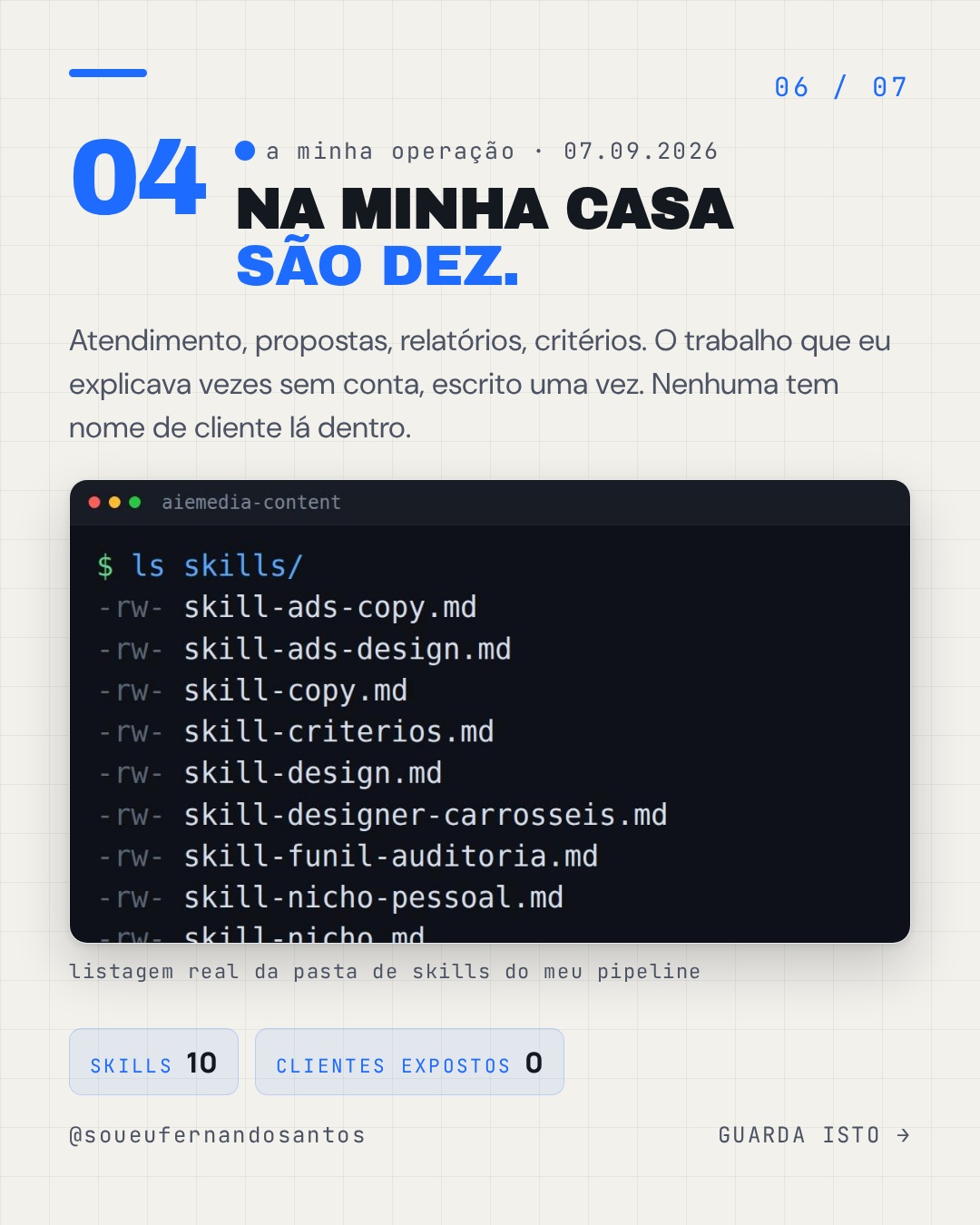 Na minha operação